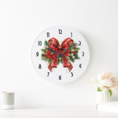 Feestelijke rode en gouden kerstboog grote klok (Huis)