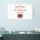 Feestelijke rode en gouden kerstboog spandoek (Beurs)