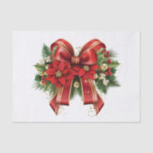 Feestelijke rode en gouden kerstboog tissuepapier (Voorkant)