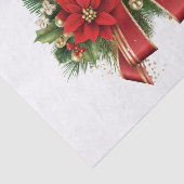 Feestelijke rode en gouden kerstboog tissuepapier (Detail)