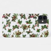 Feestelijke Rode en Groene  Holly Case-Mate iPhone Case (Achterkant (horizontaal))