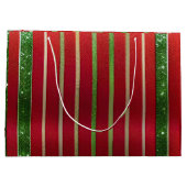 feestelijke rode en groene kerst groot cadeauzakje (Achterkant)