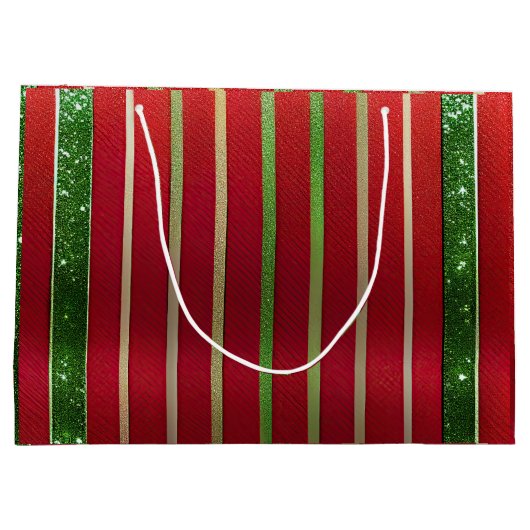 feestelijke rode en groene kerst groot cadeauzakje (Achterkant)