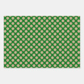 Feestelijke rode en groene kerst Snoep wervelingen Inpakpapier Vel (Voorkant 2)