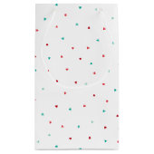 Feestelijke rode en groene letters Ornament Foto Klein Cadeauzakje (Achterkant)