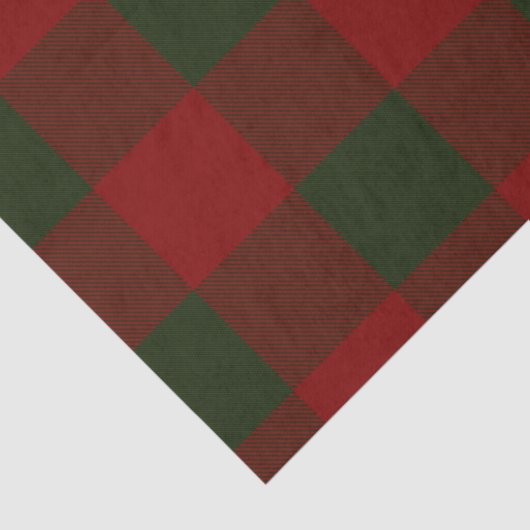 Feestelijke rode en groene plaid kerstverpakking tissuepapier (Detail)
