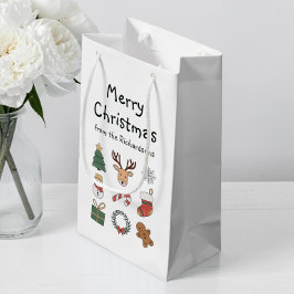 Feestelijke Rode en Groene Vrolijke Kerst Vakantie Klein Cadeauzakje