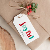 Feestelijke rode en groene "Vrolijke" Kerstmis Cadeaulabel