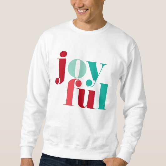 Feestelijke rode en groene "Vrolijke" Kerstmis Trui (Voorkant)