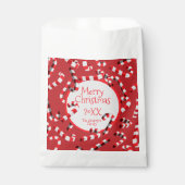 Feestelijke rode en witte Candy Canes Kerstmis Bedankzakje (Voorkant)