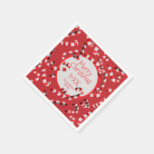 Feestelijke rode en witte Candy Canes Kerstmis Servet (Hoek)