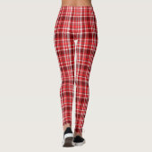 Feestelijke rode en witte ruit leggings (Achterkant)