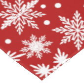 Feestelijke rode en witte sneeuwvlok naadloos patr tafelkleed (Gekanteld)