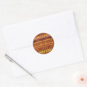 Feestelijke Rode Faux Goud Longevity Motief Party  Ronde Sticker (Envelop)