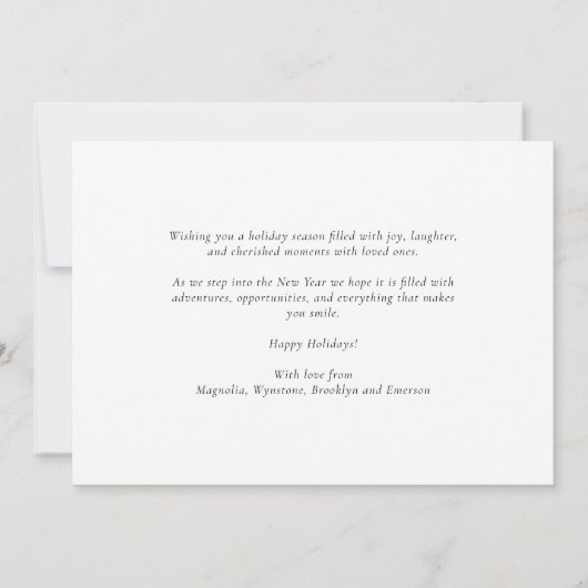 Feestelijke rode fotostrip Vrolijk kerstfeest Feestdagenkaart (Achterkant)