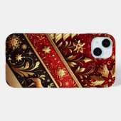FEESTELIJKE RODE & GOUDEN KERSTBOMEN HOLLY Case-Mate iPhone CASE (Achterkant (horizontaal))