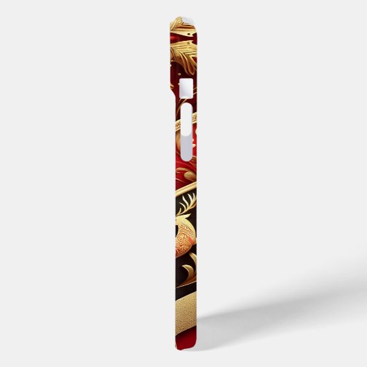 FEESTELIJKE RODE & GOUDEN KERSTBOMEN HOLLY Case-Mate iPhone CASE (Achterkant / Links)