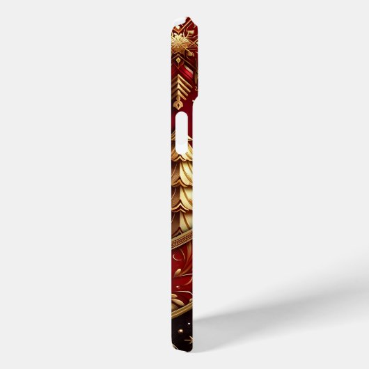 FEESTELIJKE RODE & GOUDEN KERSTBOMEN HOLLY Case-Mate iPhone CASE (Achterkant / Rechts)