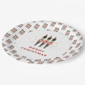 Feestelijke Rode & Gouden Notenkraker Kerst Papieren Bordje (Gekanteld)