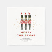 Feestelijke Rode & Gouden Notenkraker Kerst Servet (Voorkant)