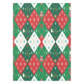 Feestelijke Rode & Groene Argyle Kerst Tafelkleed (Voorkant)