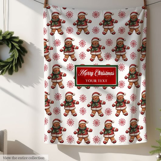 Feestelijke Rode Groene Deken Gift met Jouw naam �