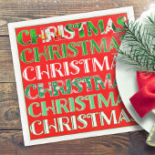 Feestelijke rode groene kerst servet