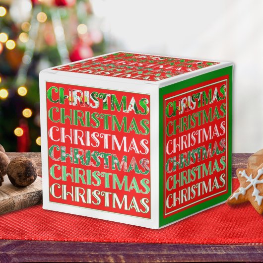 Feestelijke rode groene kerst wijndoos bedankdoosjes