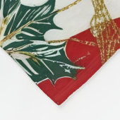 Feestelijke rode & groene kerstdeken fleece deken (Hoek)