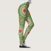 Feestelijke rode & groene Mandala met feestelijke  Leggings (Rechts)