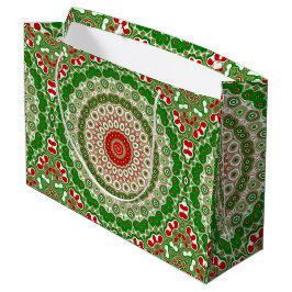 Feestelijke Rode & Groene Mandala met Kerstsfeer S Groot Cadeauzakje