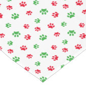 Feestelijke rode groene poot drukt kerst Feestdage Korte Tafelloper (Hoek)