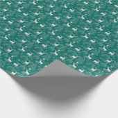 Feestelijke rode kerst, winterbos. cadeaupapier (Hoek)