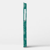 Feestelijke rode kerst, winterbos. Case-Mate iPhone case (Achterkant / Links)