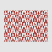 Feestelijke rode kerstboom patroon tissuepapier (Voorkant)