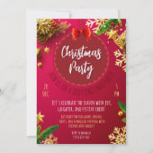 Feestelijke rode kerstkaart kaart (Voorkant)