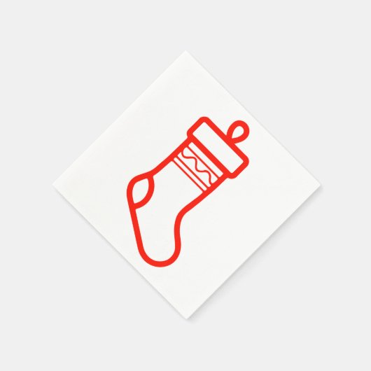 Feestelijke Rode Kerstkous - Party Deco Servet (Hoek)