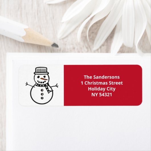 Feestelijke Rode Kerstman Etiket (Insitu)