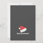 Feestelijke Rode Kerstman Hoed Kerst Huwelijk Aankondiging (Achterkant)