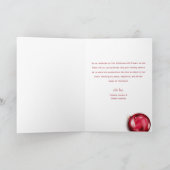 Feestelijke rode kerstversiering Foto Kaart (Binnen)