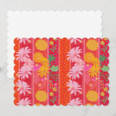 Feestelijke rode lege achterkant uitnodigingskaart kaart (Voorkant / Achterkant)