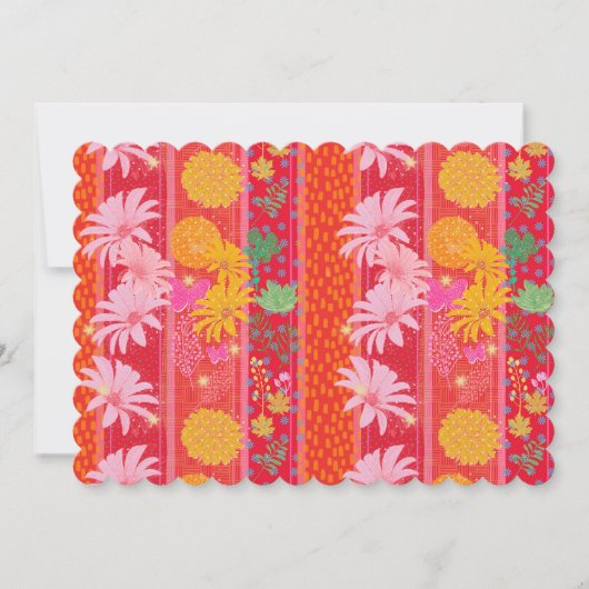 Feestelijke rode lege achterkant uitnodigingskaart kaart (Voorkant)