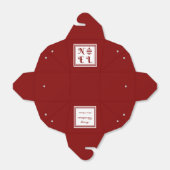 Feestelijke Rode Noel Vrolijk Kerstfeest Bedankdoosjes (Uitgevouwen)