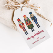 Feestelijke Rode Notenkraker Kerst Cadeaulabel