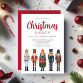 Feestelijke rode notenkraker kerstfeest kaart