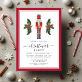 Feestelijke rode notenkraker kerstfeest kaart