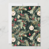 Feestelijke Rode Ornament Exchange Holiday Party Kaart (Achterkant)