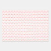 Feestelijke rode perzik blush roze blauw hart patr inpakpapier vel (Voorkant 2)