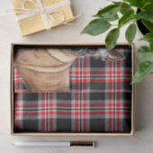 Feestelijke Rode Plaid en Belgische Mechelse Kerst Tissuepapier (Geschenk)