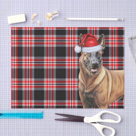 Feestelijke Rode Plaid en Belgische Mechelse Kerst Tissuepapier (Craft)
